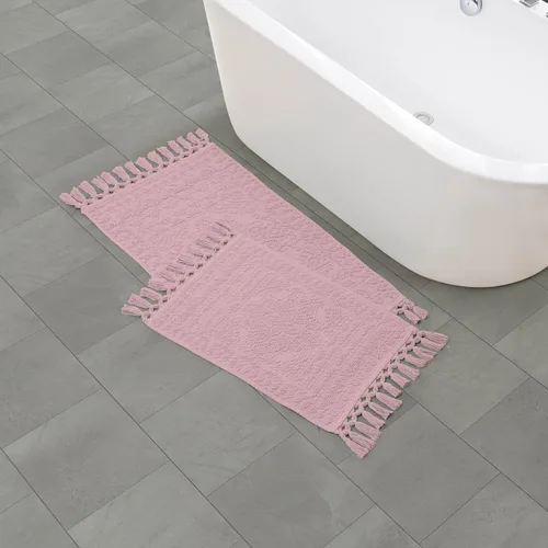 Miniatura 29 de French Connection Nellore Alfombras de Baño, Tapetes de Baño Tejidos y con Cuentas, Tapetes de Baño Duraderos y Gruesos para Baño y Alfombras