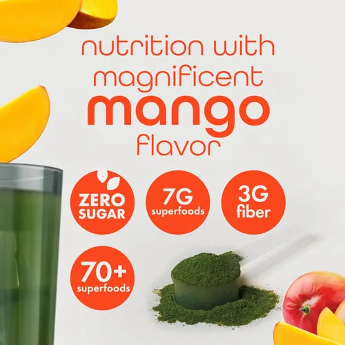 Miniatura 3 de Zena Nutrition Polvo de Súper Verdes Orgánico, Más de 70 Superalimentos, 0 Azúcar, 3G de Fibra, Espirulina, Chlorella, Hongos