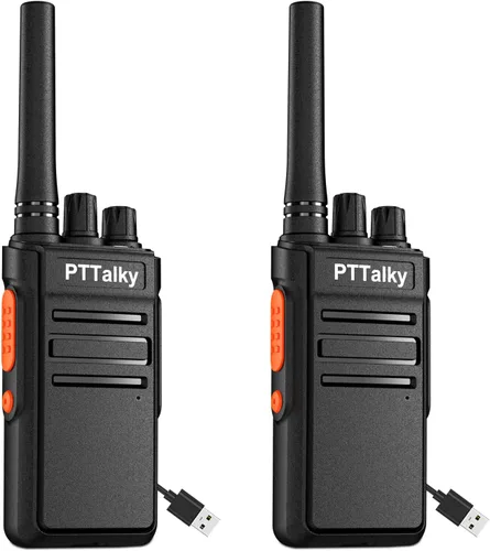 Miniatura 10 de Walkie Talkies FR1 Walkie Talkie de largo alcance para adultos, radio FRS Mini radio de 2 vías recargable, manos libres, radios bidireccionales
