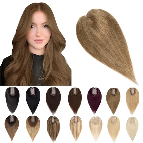 Miniatura 15 de SEGO Extensiones de Cabello para Mujeres Cabello Humano Real Con Flequillo, Base de Seda de 7 * 13CM (2.8 x 5.1 pulgadas) Cabello Humano Remy 100%
