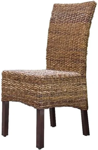 Miniatura 9 de BOWERY HILL Silla de comedor tejida a mano con hojas de abacá de 38 pulgadas de alto, mimbre y marco de madera, tamaño estándar perfecto