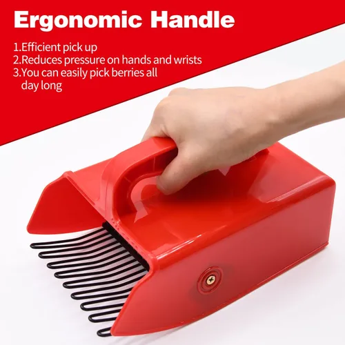 Miniatura 3 de Paquete de 1/2/4 Recogedor de Bayas, con Peine Metálico y Mango Ergonómico para Recoger Bayas con Mayor Facilidad 1 Paquete