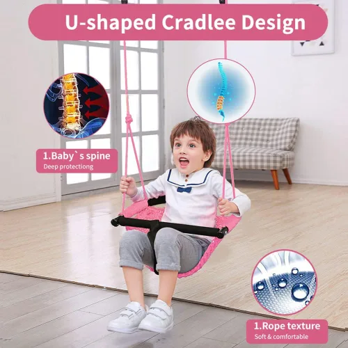 Miniatura 6 de 2 en 1 columpio para niños pequeños. Asiento de columpio para niños con cuerdas ajustables, para niños, juego de columpios resistentes con cuerdas