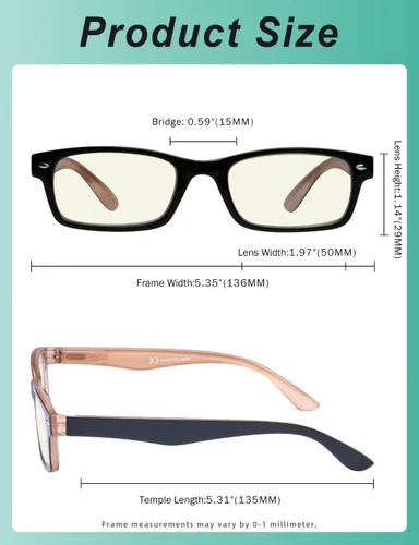 Miniatura 4 de Eyekepper Bisagras de resorte Protección UV,Antideslumbrante,Anti rayos azules,Lentes resistentes a los arañazos Lectores de lentes de lectura