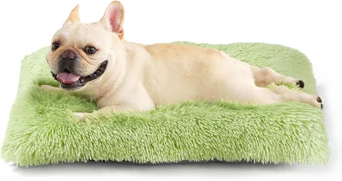 Miniatura 41 de EHEYCIGA Cama Esponjosa para Jaula de Perros Grandes, Almohadilla de Jaula de Piel Sintética Afelpada, Cama Calmante Anti-Ansiedad para Perros Negro