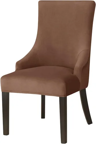 Miniatura 9 de N/A Funda elástica de terciopelo para silla con respaldo de ala, sin brazos, reutilizable, funda para silla lateral con respaldo de ala, fundas