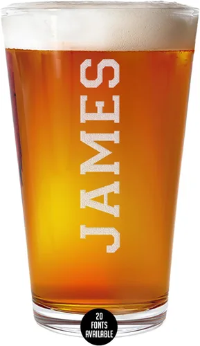 Miniatura 22 de Vaso de cerveza grabado personalizado de 16 onzas, regalos de Navidad grabados personalizados para hombres, regalos de cumpleaños para papá, regalos