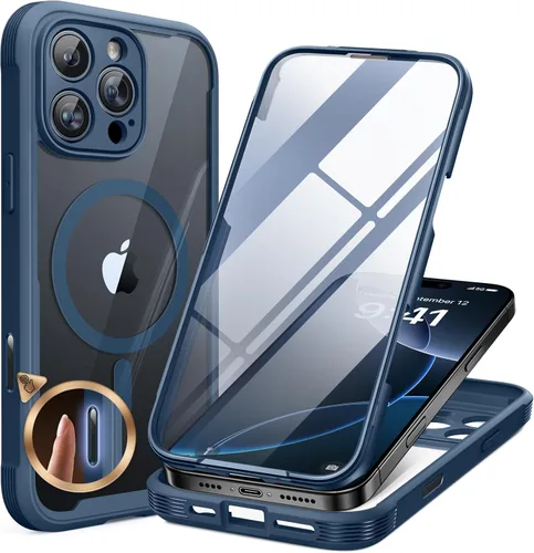 Miniatura 128 de Miracase Funda para iPhone 13 de 6.1 pulgadas, [sin burbujas] funda de teléfono de cuerpo completo con pantalla de vidrio completa integrada, sin