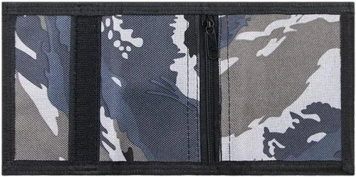 Miniatura 2 de Cartera de lona triple RFID para deportes al aire libre para hombres lindo monedero con cremallera y bolsillo frontal para niños color camuflaje