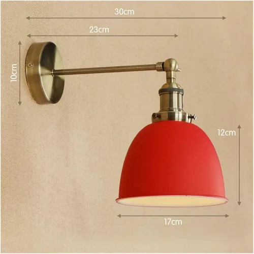 Miniatura 4 de Brass Black Retro LED Wall Light Fixtures Loft Industrial Vintage Arm Lamp Lamparas,Luxury Rojo