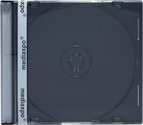 Miniatura 2 de mediaxpo Estuches negros delgados de alta calidad, protege y exhibe tus CDs, funda delgada para CD para almacenamiento que ahorra espacio