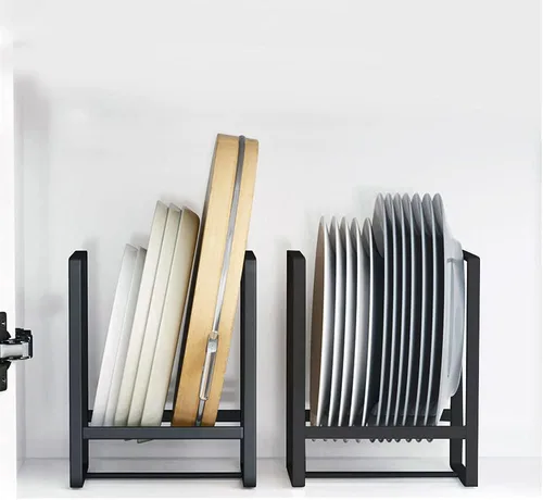 Miniatura 23 de 2PCS Organizador de Soportes para Platos, Estante de Exhibición y Almacenamiento de Platos de Metal para Secado para Gabinete, Mostrador y Armario