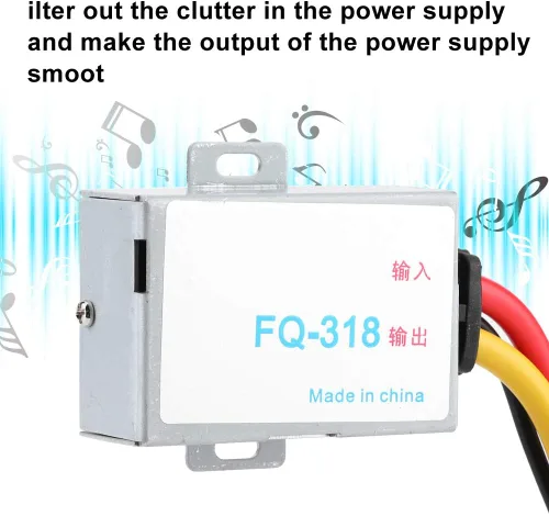 Miniatura 6 de Filtro de ruido de audio para automóvil, filtro supresor de ruido de 12 V, filtro de potencia de audio, reductor de ruido estéreo para sistema