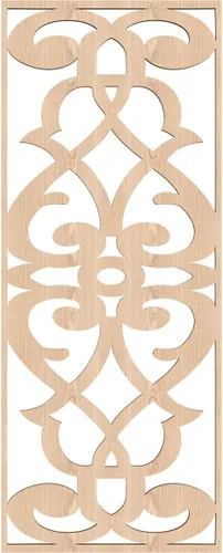 Miniatura 2 de 13 3/8 pulgadas de ancho x 34 3/8 pulgadas de alto x 3/8 pulgadas de alto x 3/8 pulgadas de alto, paneles de pared de madera de calado decorativo