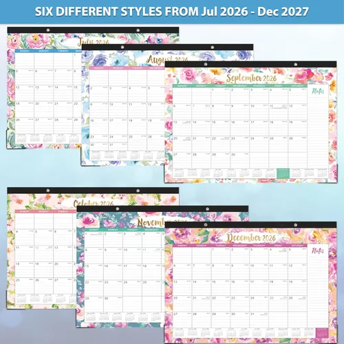 Miniatura 5 de Calendario de escritorio 2026 - Ene. 2026 - Dic. 2026, calendario de escritorio mensual grande de 12 meses 2026, 17 x 12 pulgadas, tapete