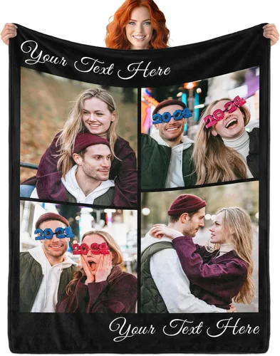 Miniatura 12 de WNNNS Manta Personalizada Mantas Personalizadas con 9 Fotos Mantas de Fotos Personalizadas Usando Mis Propias Fotos, Haz una Manta con Fotos.