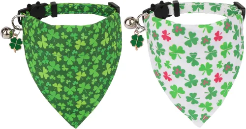 Miniatura 17 de ADOGGYGO Collares de gato con bandera americana separables con bandana extraíble, collar de bandana ajustable del 4 de julio para gatos y gatitos