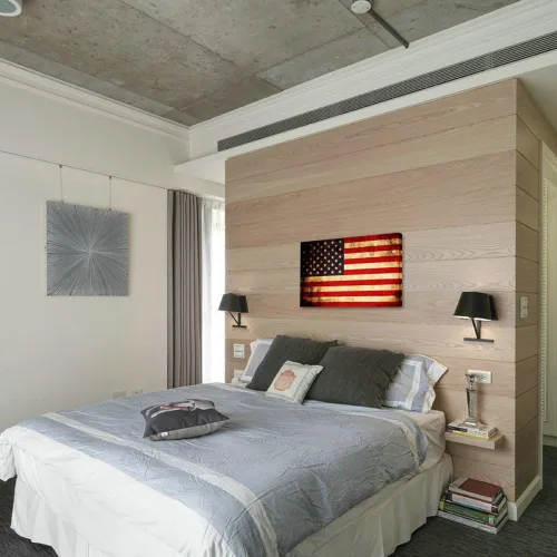 Miniatura 4 de KREATIVE ARTS Lienzo envolvente de galería de gran tamaño con la bandera de Estados Unidos, arte de pared, símbolo de la nación honrada, cuadro