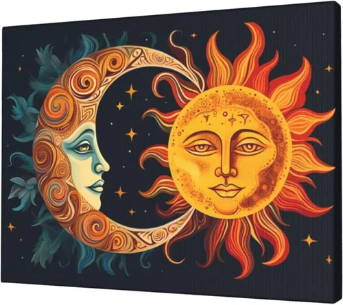 Miniatura 20 de hsbolediy Lienzo decorativo personalizado para pared de sala de estar, dormitorio, pareja, familia, bricolaje, pintura, pared, 12 x 16 pulgadas