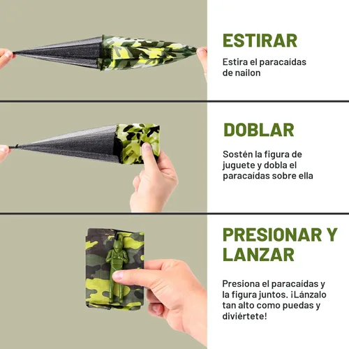 Miniatura 6 de NUTTY TOYS Juguetes de Paracaídas para Niños - Hombres de Paracaídas Voladores Sin Enredos para Exteriores, Ideales para Interiores y Exteriores, 3