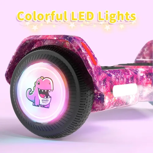 Miniatura 3 de SIMATE 6.5" Bluetooth Scooter, LED Lights & APP & Music Speaker, Long Battery Life, Gifts for Kids & Adults & Girls & Boys, for All Ages púrpura