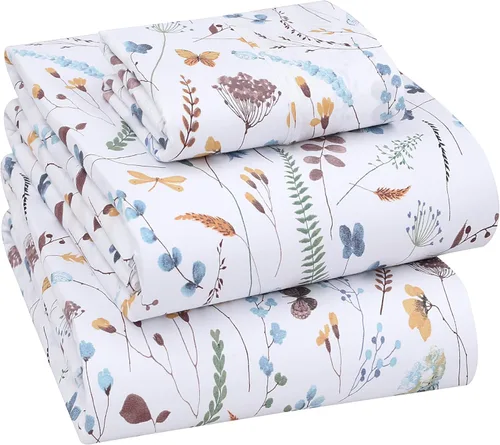 Miniatura 69 de RUVANTI Juego de sábanas divididas tamaño King de 100 % algodón para cama ajustable, 5 piezas, ropa de cama de tejido de percal suave y Guisante