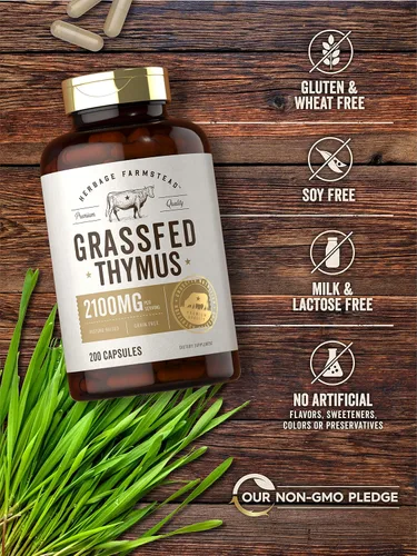 Miniatura 4 de Carlyle Herbage Farmstead - Tomo de carne de res alimentada con pasto 2100 mg 200 cápsulas Suplemento bovino criado en pastos, sin OMG, sin