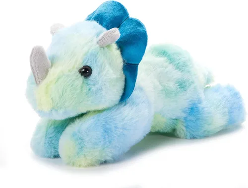 The Petting Zoo Dinosaurio Triceratops - Peluche de peluche, regalos para niños, animales de dinosaurio Scoopz, juguete de peluche de dinosaurio