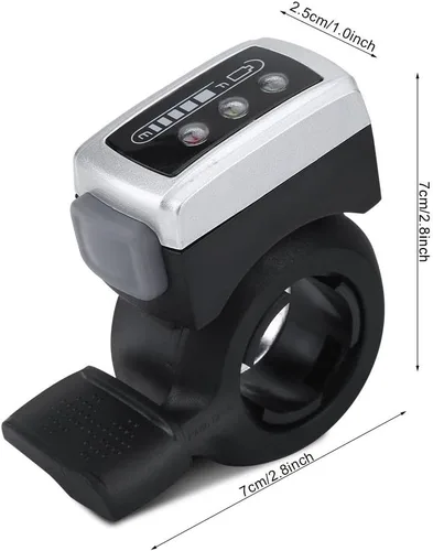 Miniatura 3 de Regulador de velocidad de dedo izquierdo/derecho de 36 V para E, ciclo eléctrico, montaña, apto para 0.886 in M365 Acelerador de pulgar 36v