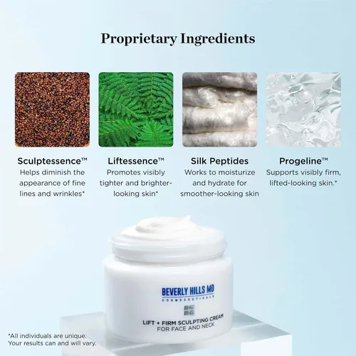 Miniatura 3 de Beverly Hills MD Crema escultora Lift & Firm - Tensa y tonifica la piel, loción antienvejecimiento para una tez suave e hidratada, levanta y suaviza
