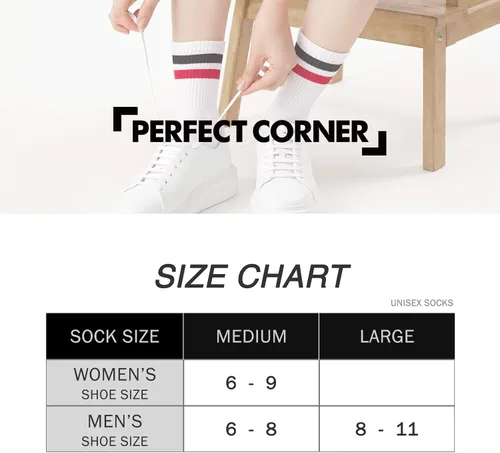 Miniatura 7 de PERFECT CORNER Calcetines de algodón con soporte de arco para entrenamiento atlético, gimnasio, para hombres y mujeres
