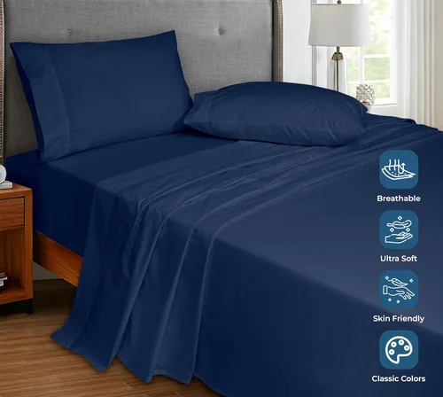 Miniatura 140 de Royale Linens Sábana encimera de tamaño individual XL 100% Algodón Orgánico – Super suave – Sábanas superiores de percal – Sábana encimera