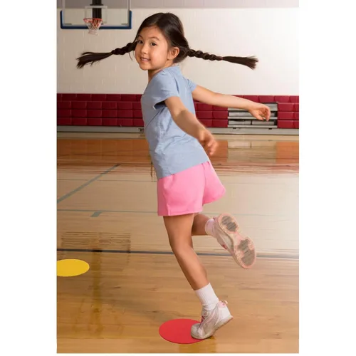 Miniatura 5 de S&S Worldwide Spectrum - Marcadores de vinilo redondos suaves y antideslizantes de 5 pulgadas, para clases de PE/gimnasio, actividades