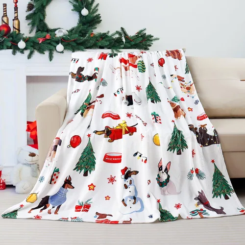Miniatura 9 de Tupmnbry Manta Decorativa de Navidad Manta de Gato Navideño Estampada Súper Suave de Franela Polar Mantas de Invierno Afelpadas Difusas Cálidas