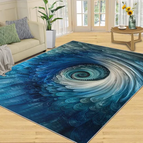 Miniatura 18 de Autumn Forest Rugs for Bedroom, Lake Forest Area Rug, Landscape Photo Rugs for Living Room, Indoor Non-Slip Rug, Machine Washable Carpet for Front