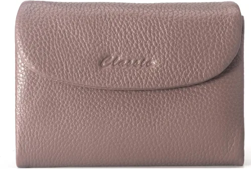 Miniatura 9 de Billetera para mujer, de piel auténtica, billetera de gran capacidad con tarjeteros, ventana de identificación, bolsillos con cremallera, cierre