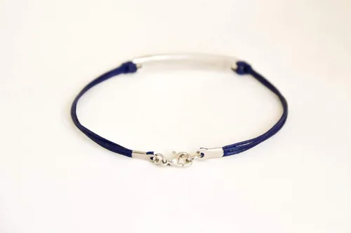 Miniatura 3 de Pulsera Shema Israel para Hombres, Encanto Hebreo de Plata, Pulsera de Hombres con Cordón de Cuerda Azul, Oración Judía Hecha en Israel, Joyería