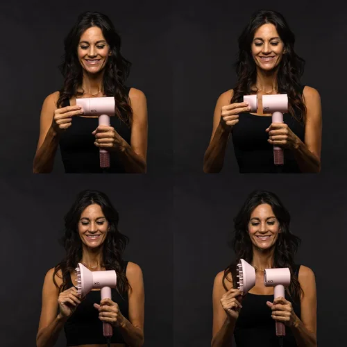 Miniatura 5 de Secador de pelo iónico con difusor para cabello rizado, silencioso y profesional de secado rápido para cabello grueso con 2 accesorios magnéticos