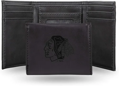 Miniatura 34 de NHL Rico Industries - Billetera triple grabada con láser y tres pliegues, accesorio para hombre