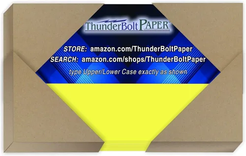 Miniatura 18 de 100 cartulina de color amarillo neón brillante fluorescente – 8.5 x 11 pulgadas (8.5 x 11 pulgadas) letra estándar Tamaño del volante – Papel