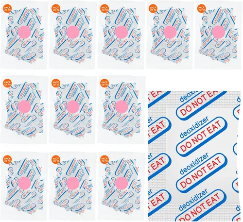 100 paquetes de absorbedores de oxígeno de grado alimenticio de 100CC (10 paquetes en bolsa de vacío individual), absorbedores de oxígeno para
