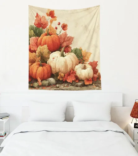 Miniatura 66 de EMMTEEY Tapiz de pared con bosque - Árbol de pino verde y niebla, arte de pared natural, 80x60 pulgadas, tapiz grande de estilo bohemio para sala