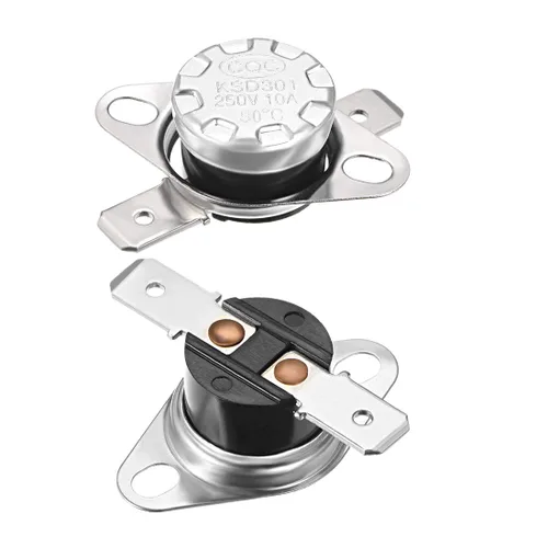 Miniatura 27 de uxcell KSD301 Termostato 32.0 °F/32 ° F 10 A Normalmente Cerrado N.C Ajuste Snap Disc Interruptor de temperatura para microondas, horno, cafeteras 2