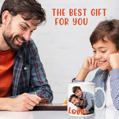 Miniatura 3 de Personalized Mug with Photo Text Picture Logo, Custom 11/15 Oz Coffee Travel Mug, Personalized Father’s Day Birthday Employee Appreciation Gifts for