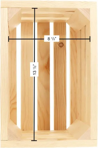 Miniatura 7 de LEISURE ARTS Buena caja de madera de madera, caja de madera sin terminar, cajas para exhibición, cajas para almacenamiento, madera sin terminar, 15