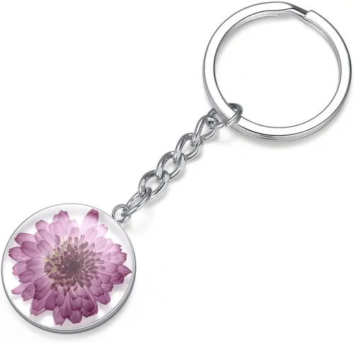 Miniatura 7 de Pressed Flower Keychain Charms Forget-Me-Not Keychain Personalized Handmade Keychain Gifts for Her