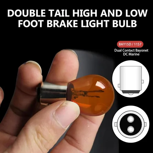 Miniatura 4 de 10 piezas de bombilla 1157, bombilla doble de luz de freno trasera alta y baja, bombillas P21/5W S25 2057 2357 7528 BAY15D, luces de estacionamiento