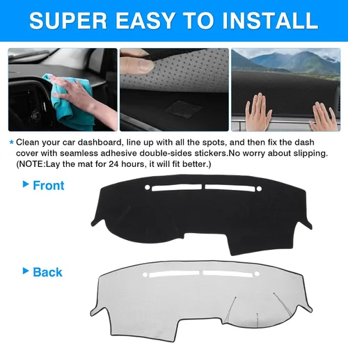 Miniatura 5 de Autorder Cubierta de salpicadero para Hyundai Sonata 2006 2007 2008 Accesorios Cubierta de tablero Actualización de franela Dash Mat Parasol