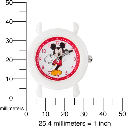 Miniatura 5 de Disney Mickey Mouse - Reloj analógico de cuarzo 3D para niños, Rojo