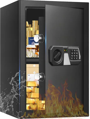 Miniatura 13 de Cajas fuertes grandes de 3.4 pulgadas para uso doméstico, caja de seguridad digital para el hogar, impermeable, con teclado programable, llaves